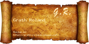 Grath Roland névjegykártya